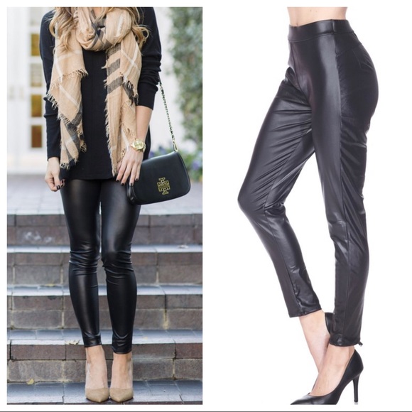 Faux leather slimming amazing fit leggings - Picture 3 of 6